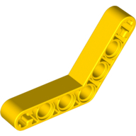 Lego rameno ohnuté 1x7, žlutá (6278131, 4185627, 4500485)